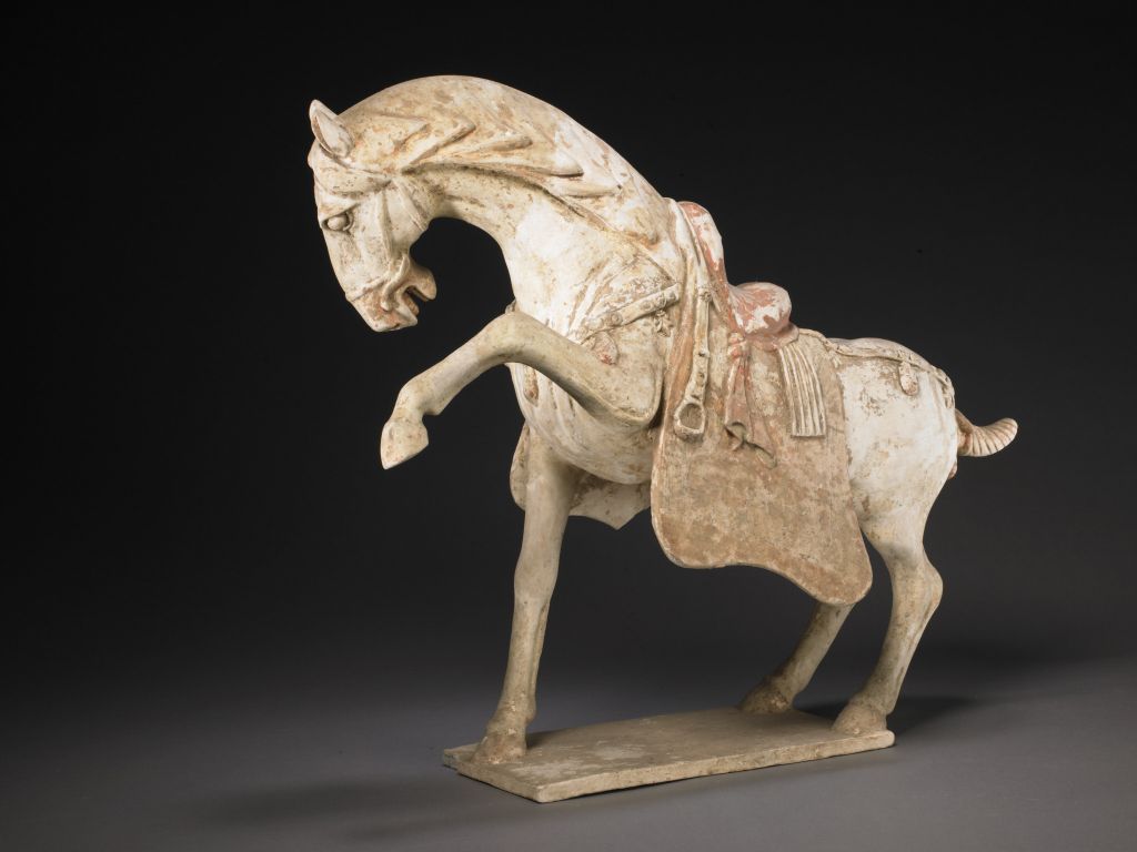 图片[1]-Pottery painted dancing horse-China Archive